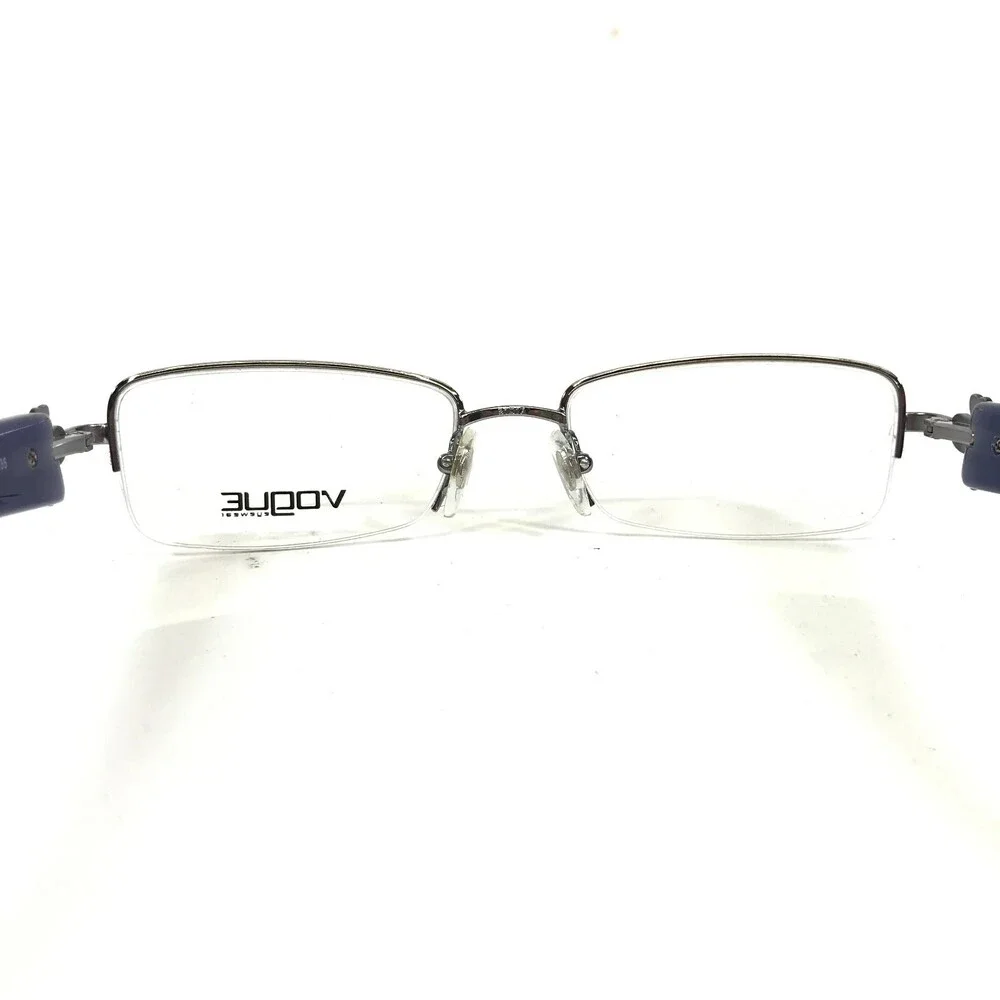 Vogue Eyeglasses Frames VO3779-B 548 Blue Silver Bows Crystals 51-17-135